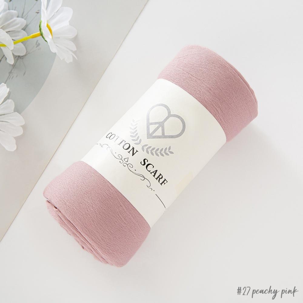 Fancy Fine Pleated Rayon Cotton Scarves Micro Crinkle Soft Cotton Long Shawl Factory Hemming Cheap Price Hijab