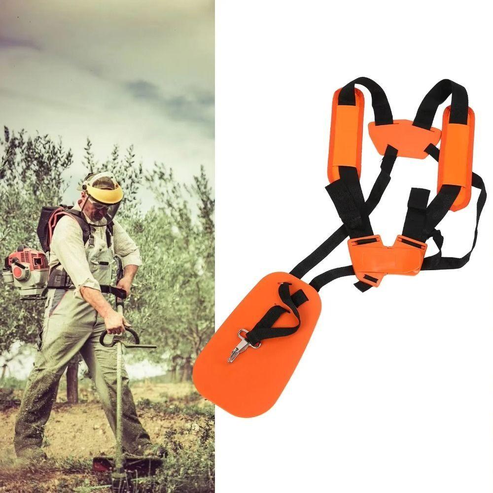 Double Shoulder Strimmer Padded Belt Shoulder Strap Safety Enhanced Upgrade Trimmer Shoulder Strap Nylon Belt Adjustable Length