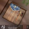 Custom Wooden Notebook & Thermos Gift Set: Plum, Orchid, Bamboo, Chrysanthemum Designs for Teachers & Clients, Perfect for Graduation Season
