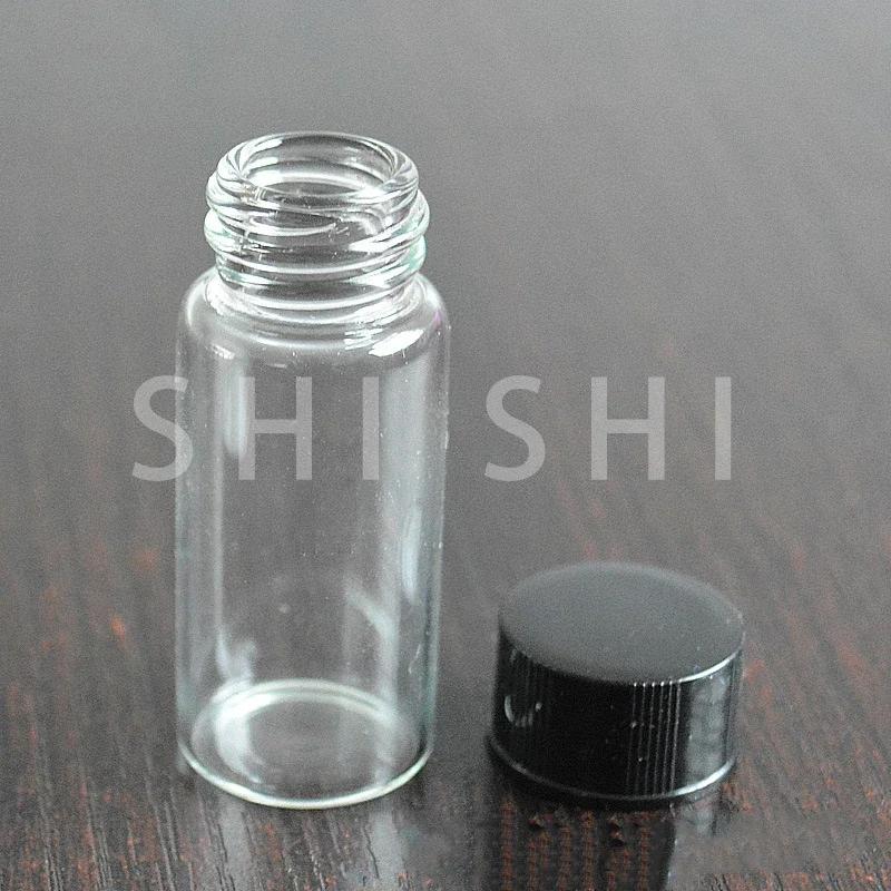 5/10 Pcs Clear Amber Glass Bottles Small Medicine Sample Vials Laboratory Powder Reagent Containers Screw Lids 2ml 3ml 5ml 10ml