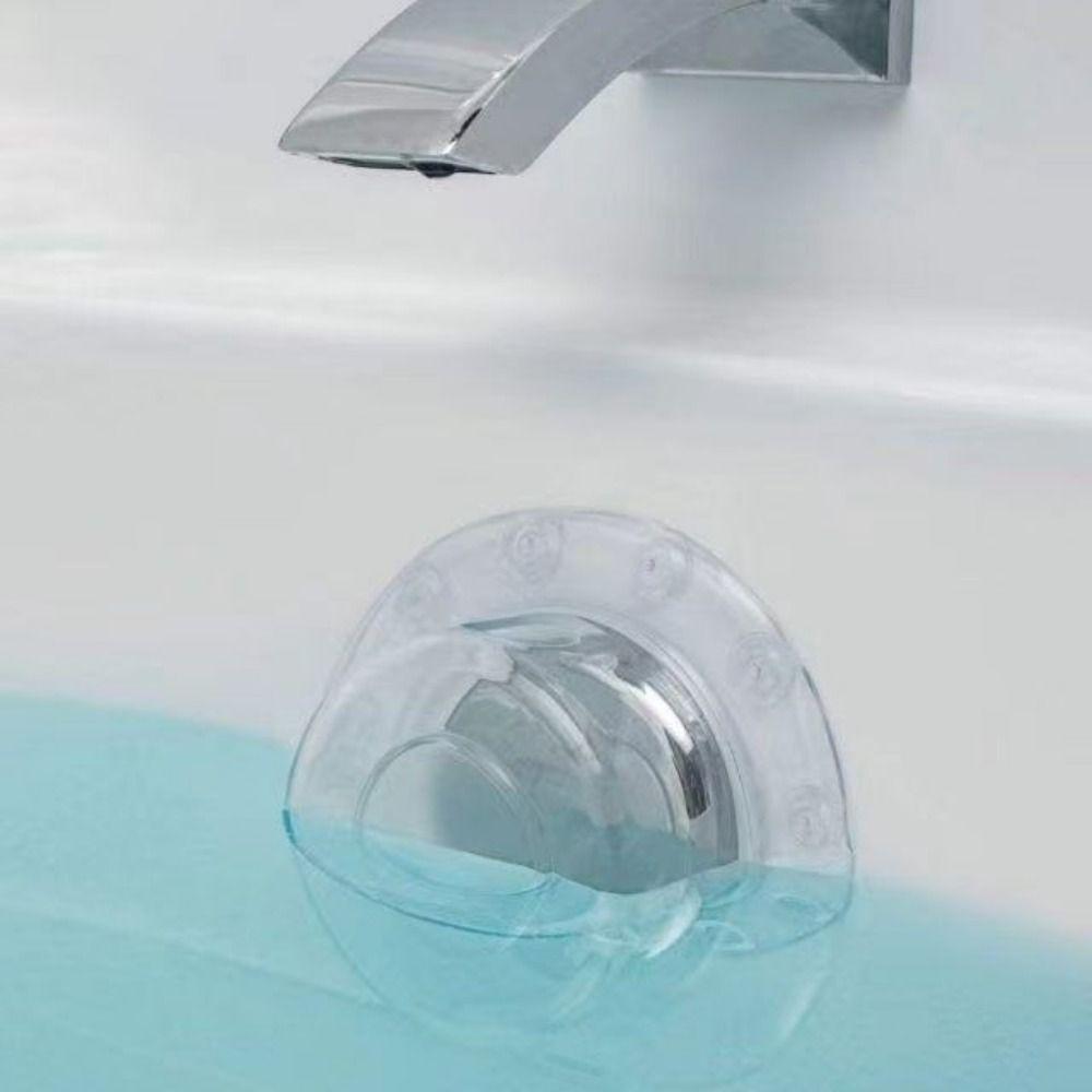 PVC Bath Overflow Drain Cover Transparent Bathroom Accessories New Drainage Cap Bottomless Bathtub
