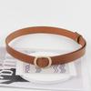 Casual Leather Belt Versatile Trouser Dress Belts Chic Non-Porous Buckle Waistband