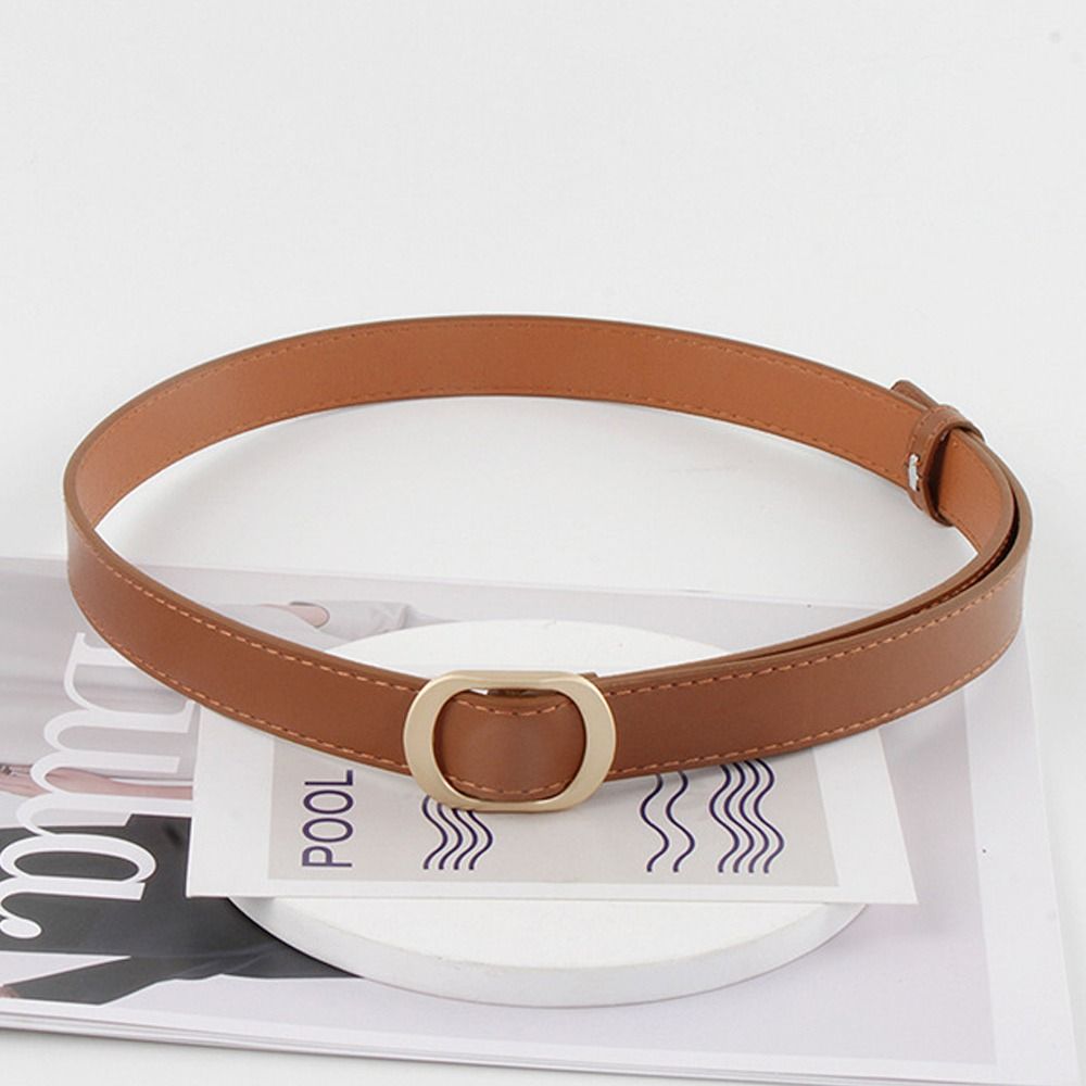 Casual Leather Belt Versatile Trouser Dress Belts Chic Non-Porous Buckle Waistband