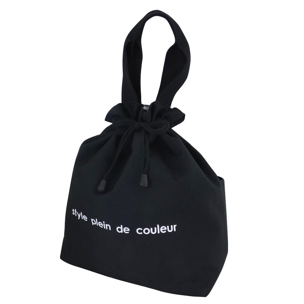 At First Cold Lunch Bag Drawstring Bag Lunch Bag Colors Black AF6360