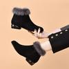 Women's Winter Boots Luxury Ankle Casual  Warm Outdoor Wedge  Heel Short Comfortable Shoes For Women