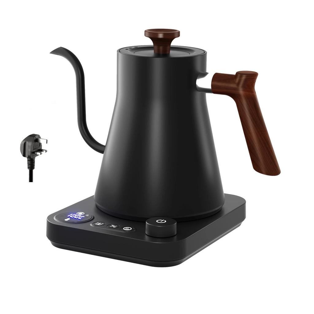 Fierbător electric cu gât de gâscă, 900ML, cafea manuală ceainic inteligent cu control al temperaturii ceainic cu încălzire rapidă 110v/220v
