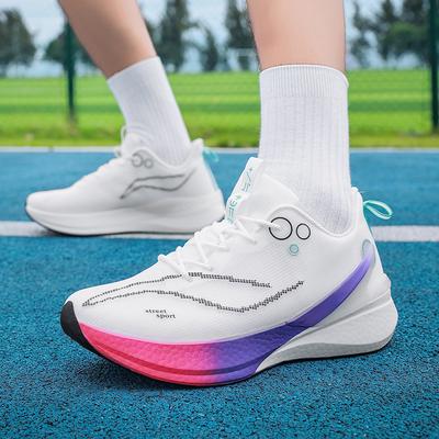 New Men's Shoes Running Shoes Summer Breathable Racing Sports Shoes Male and Adolescent Shock-absorbing Running Shoes