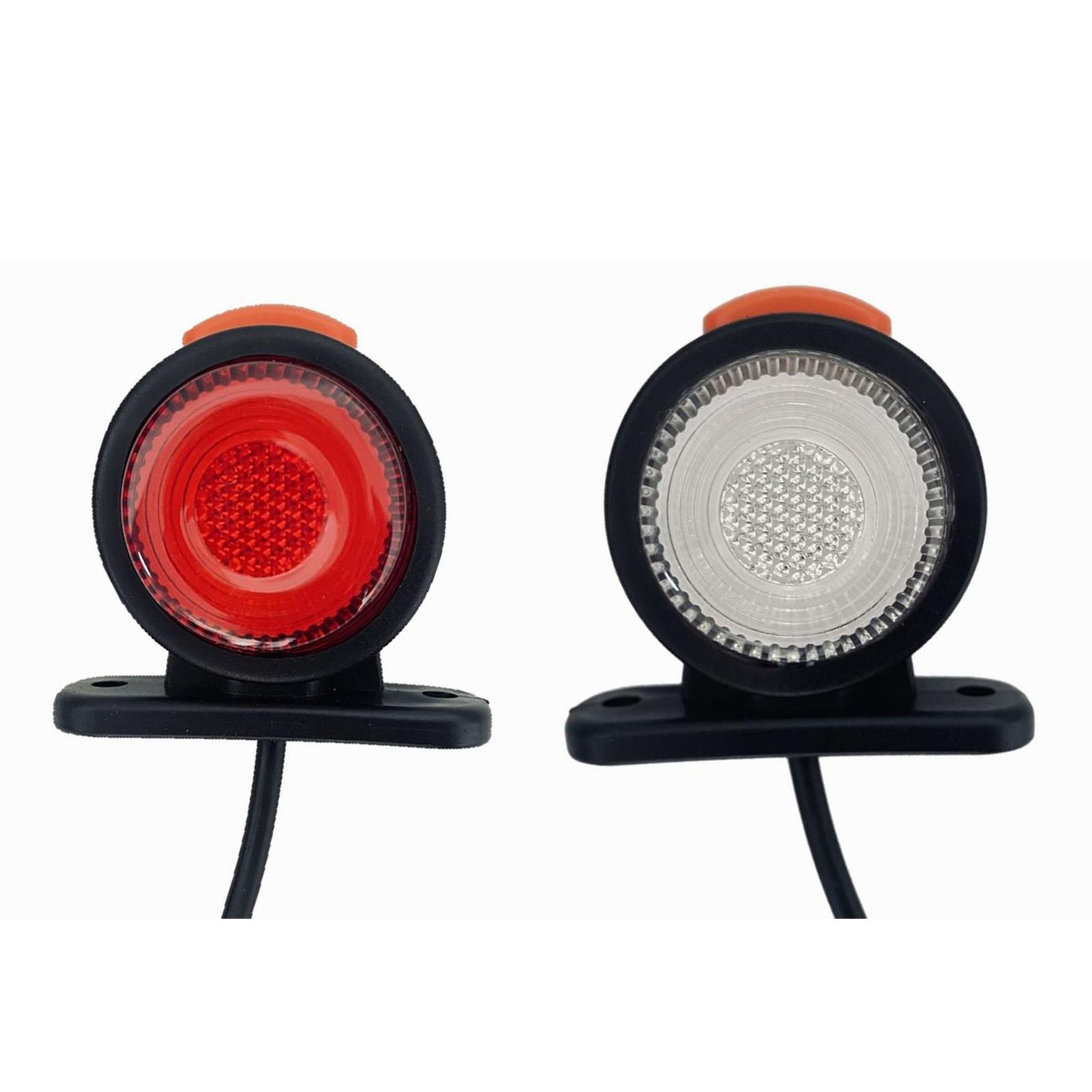 1 Pair Truck Side Marker Light Rear Brake Stop Lights Universal for Trailer Replacement Side Marker Indicator Lamps 1