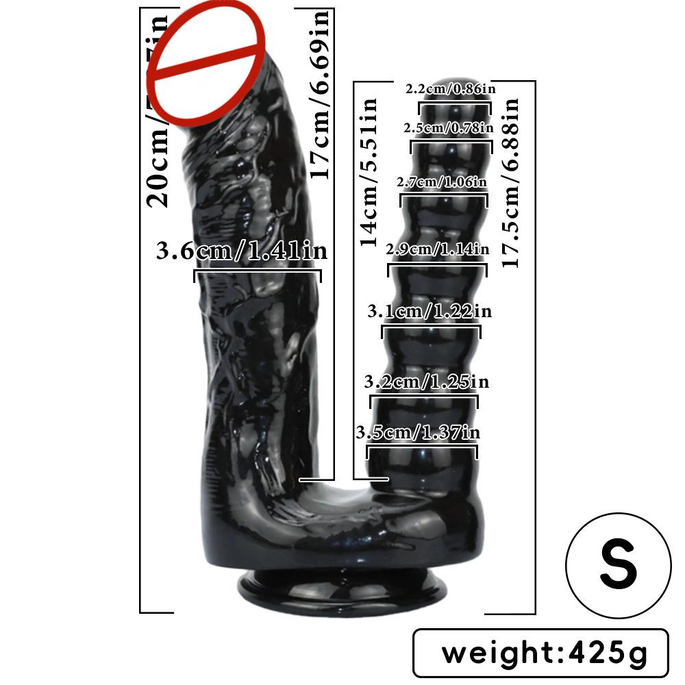 Female Double-Headed Phallus & Anal Plug, Large Vulva Perineum Stimulator for Lesbian Use