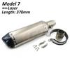 Universal Motorcycle Exhaust Pipe 51mm DB Killer Escape Moto Racing Modified Pit Bike For Kawasaki Z650 Ninja400 Versys 650 MT09