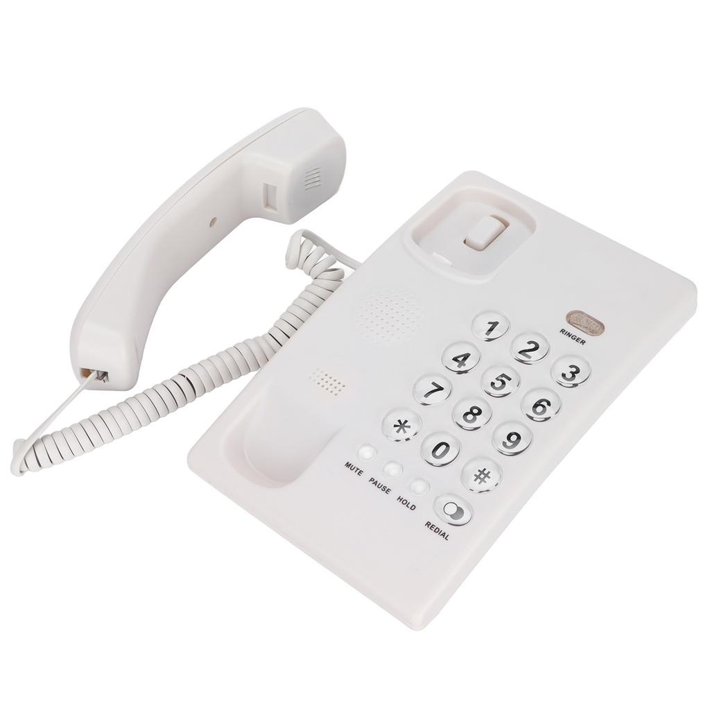 KXT504 Single Wired Corded Telephone Multifunction   Desktop Phone with Big Buttons for   Hotel(Black )