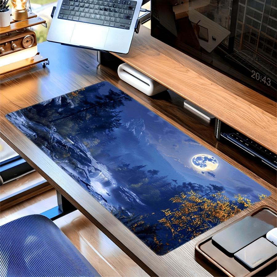 Modern Desk Setup Gaming Mouse Pad Cloth Surface Non Slip Rubber Base Large Desk Mat for PC Laptop Keyboard