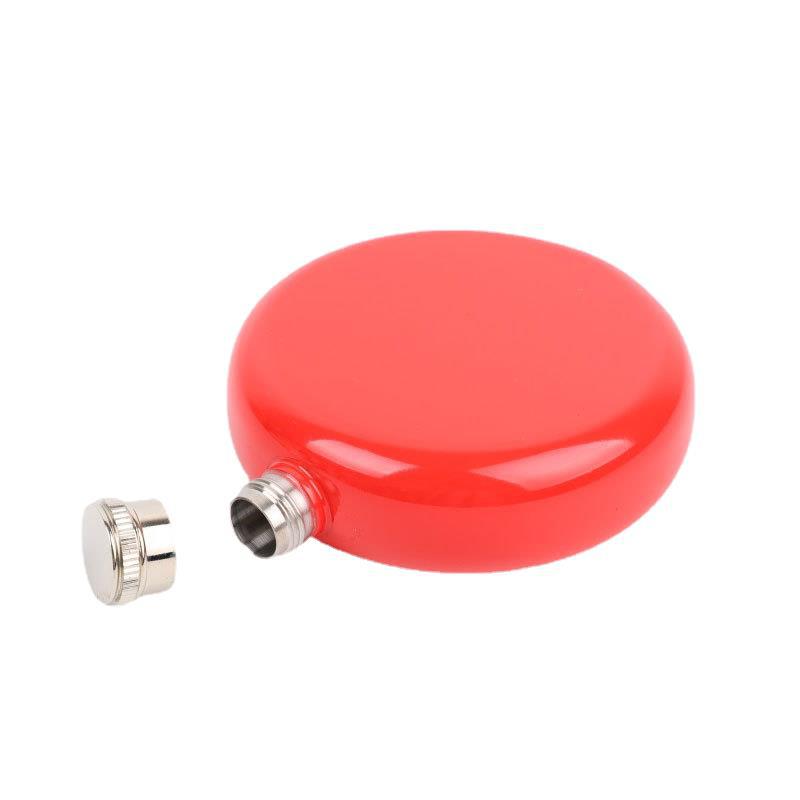 Round 5oz Stainless Steel Hip Flask Paint Whiskey Wine Bottle Alcohol Liquor Pocket Flagon Colorful