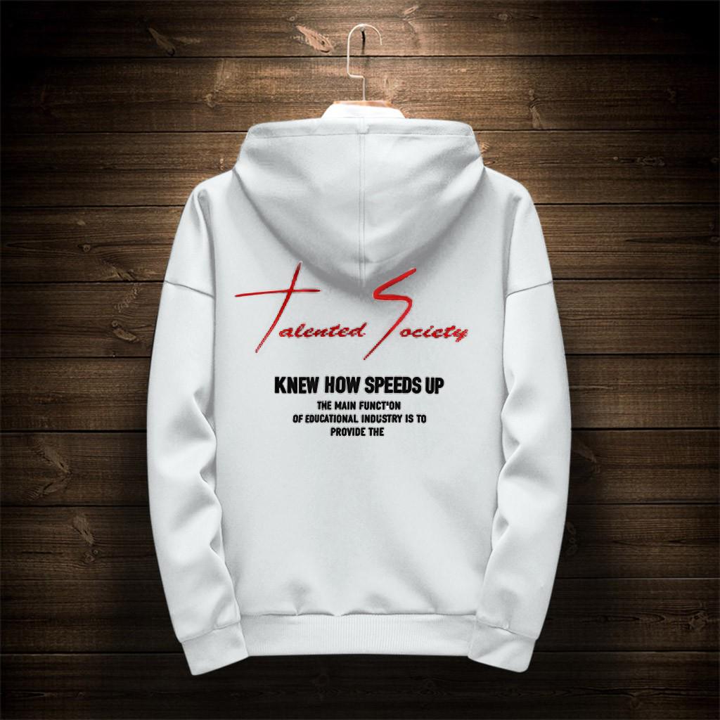 Men's New Fashion  Winter Hooded Long Sleeved Jacket Letter Tops