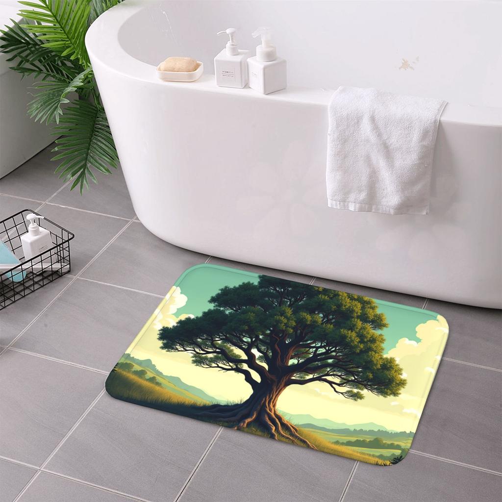 1 Pezzo Tappeto da Cucina Albero Tappetini Antiscivolo per Porta Design Pop Tappeto da Bagno Tappetino da Bagno Tappeto per Casa Lavandino Lavanderia Decorazione