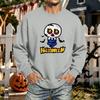 Men's Halloween Printed Long Sleeve T-Shirt Crewneck Casual Sports Top Unisex for Couples