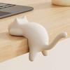 4Pcs Desk Edge Cat Cat Shape Hangers No-Drill Adhesive Table Edge Hooks Cute Backpack Hook Holds