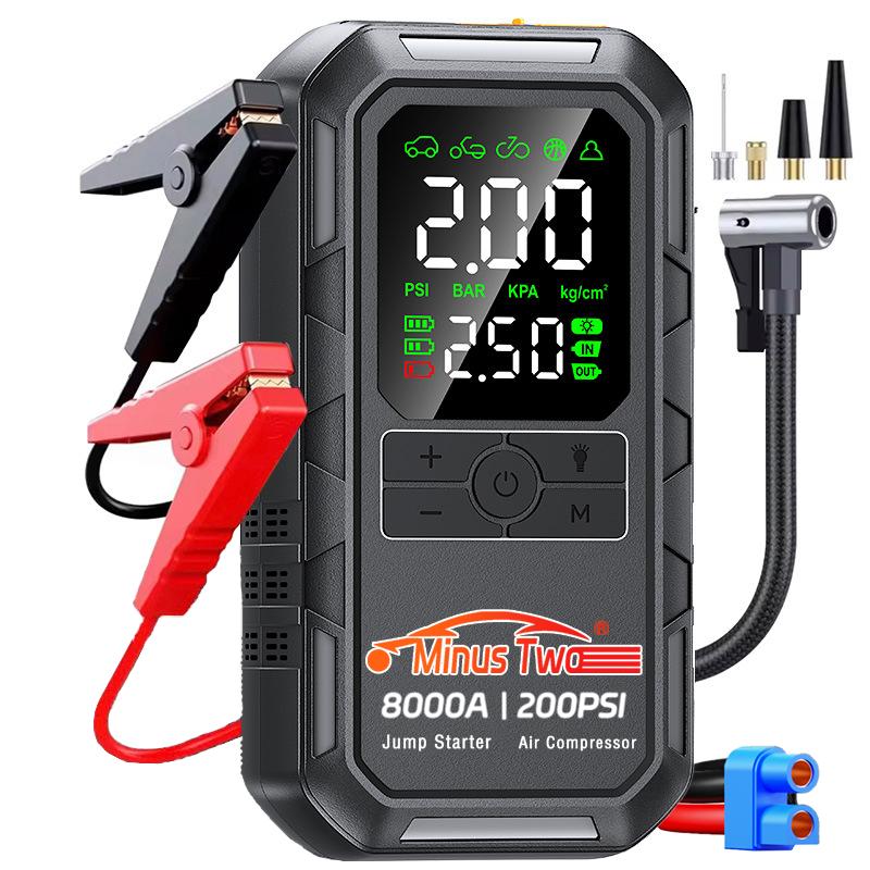 Car Jump Starter with Air Pump Starter 150PSI Digital Tire Inflator Car Battery Jump Starter With Air Compressor 16000mah