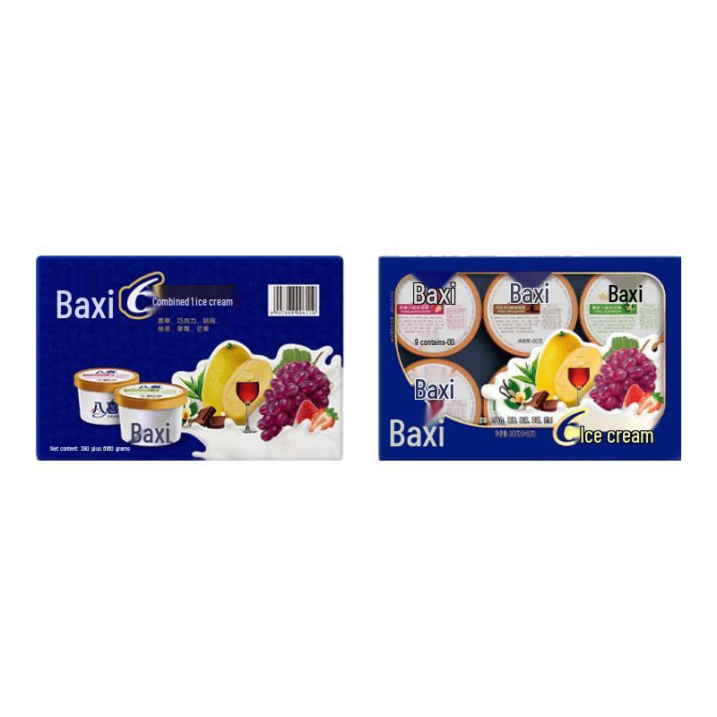 Baxy Mixed Flavor Ice Cream Cups - 6 Pack