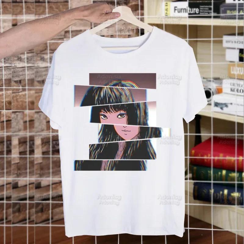 Junji Ito Tomie Shintaro Kago Horror Japan Manga Streetwear T Shirt Harajuku TShirts Short Sleeve Casual T-Shirt Tops Tees