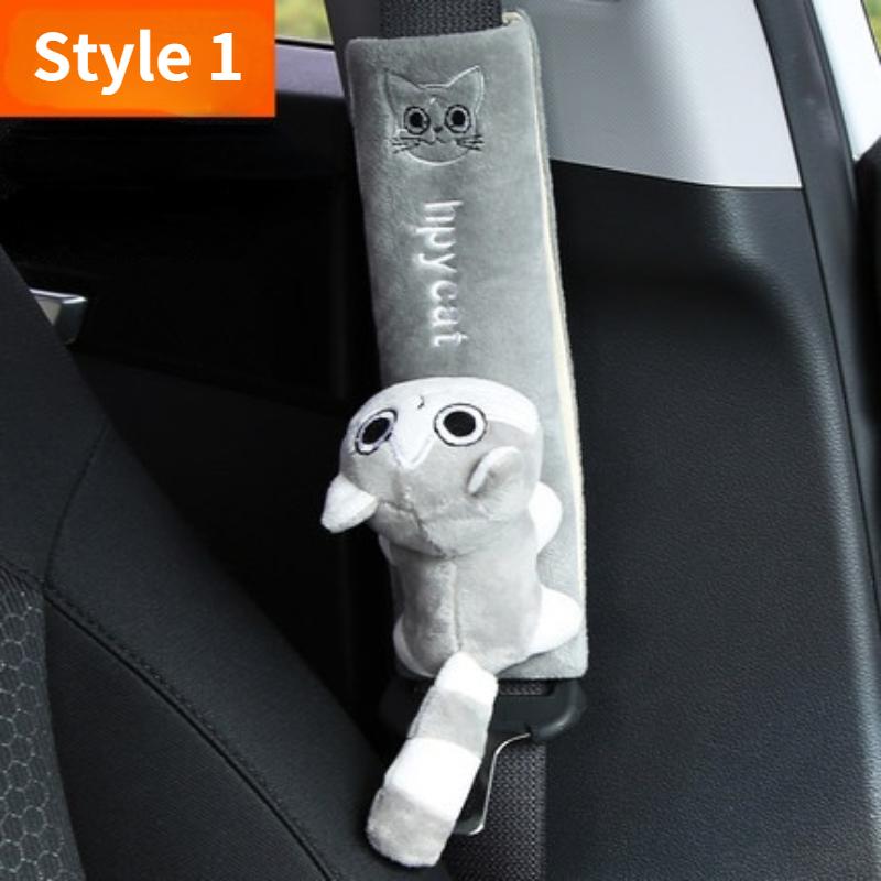 1 Pc Cute Cartoon Car Safety Seat Belt Cover Child Seat Belt Shoulder Pads Protection Plush Padding Auto Accessories