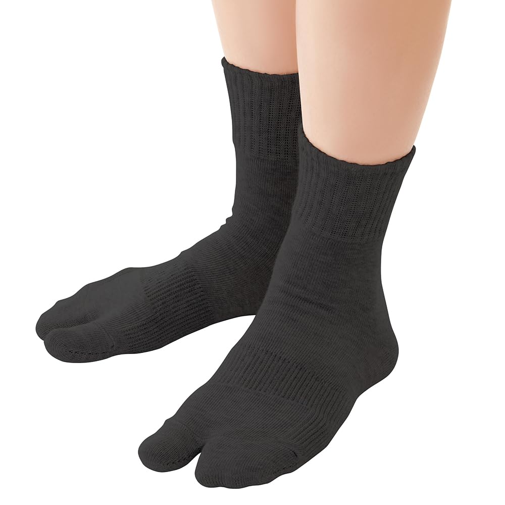 Alphax Bunion Support Socks Sizes Made in Japan (1 Pair), Black, 22.0-25.0cm,