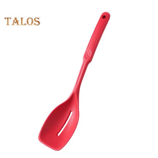 2Pcs/Set Large Silicone Cooking Spoon Spatula Kit Non Stick Slotted Solid Spoon Set Hanging Hole Design Heat Resistant Spoon Kitchen Utensils