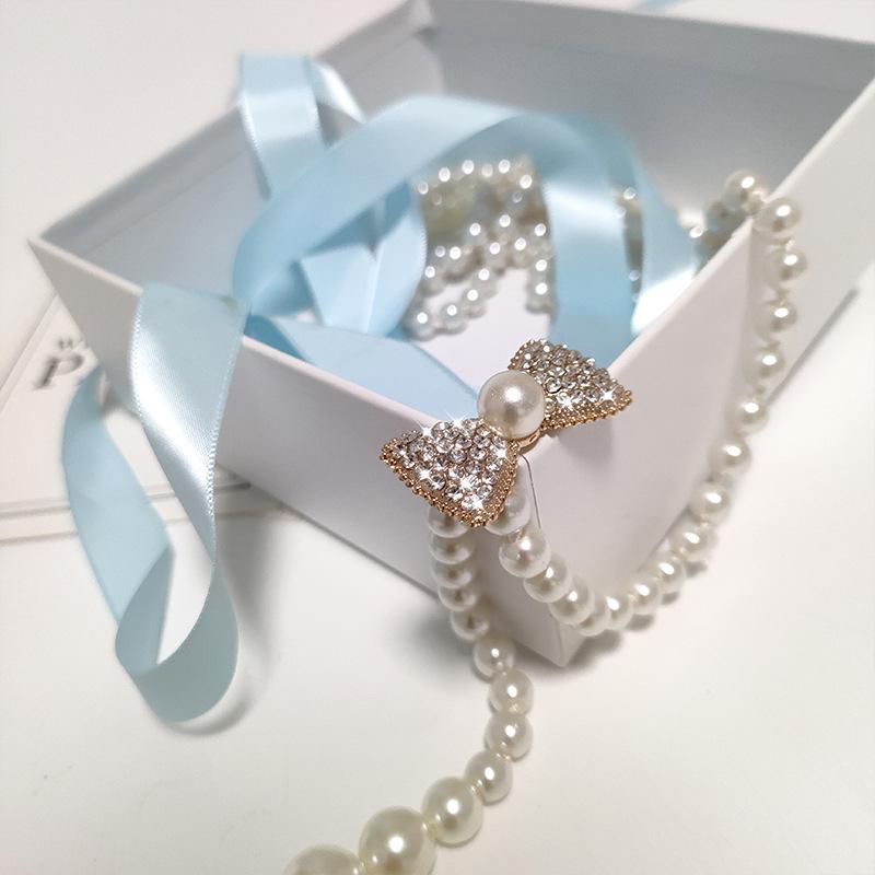 Pearl Waist Chain Ladies Belt Dress Decorative Rhinestones Beaded Waist Seal Elegant Women