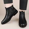 Fashion leather boots autumn and winter high-top sleeve genuine leather cowhide surface foot sleeve casual business leather shoes daily versatile