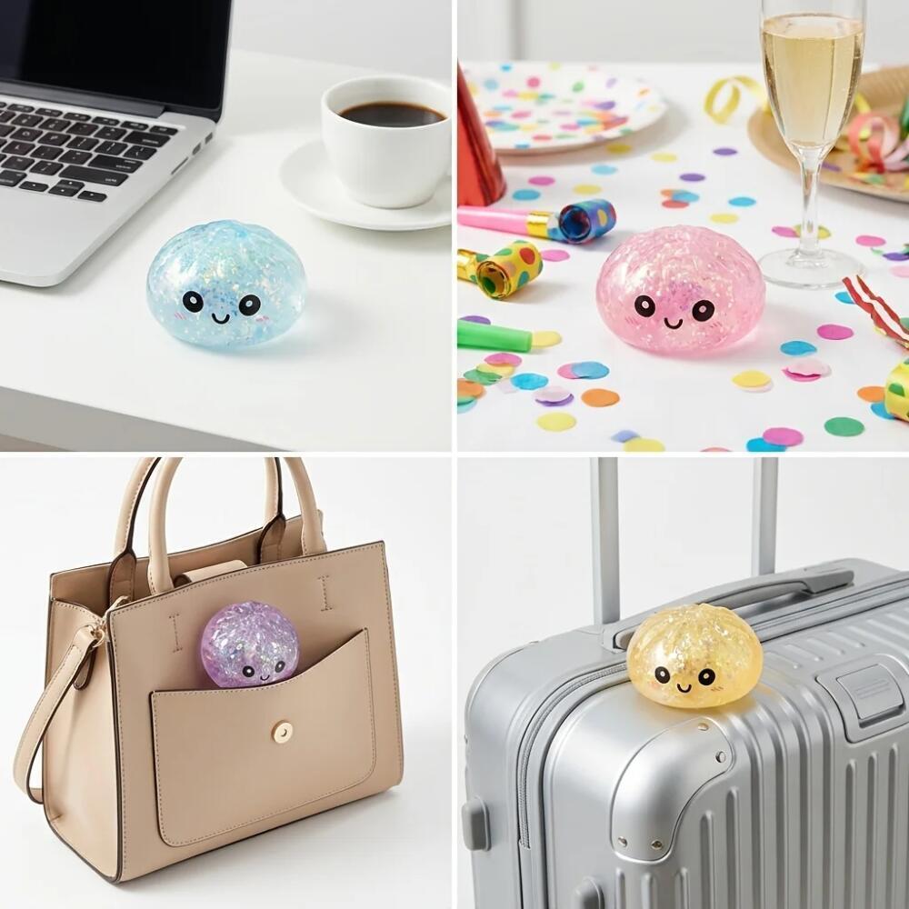 Heißer Glitzer Knödel Quetschspielzeug Squishy Malzose Serie mit Box Fidget Spielzeug Knödel Sensorisch zur Stressbewältigung Langsamer Rückprall Kreatives Geschenk