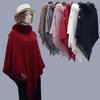 Mid-Length Women's Pullover Shawl Soft Fringe Fur Collar Shawl Knit Shawl Mom Gift