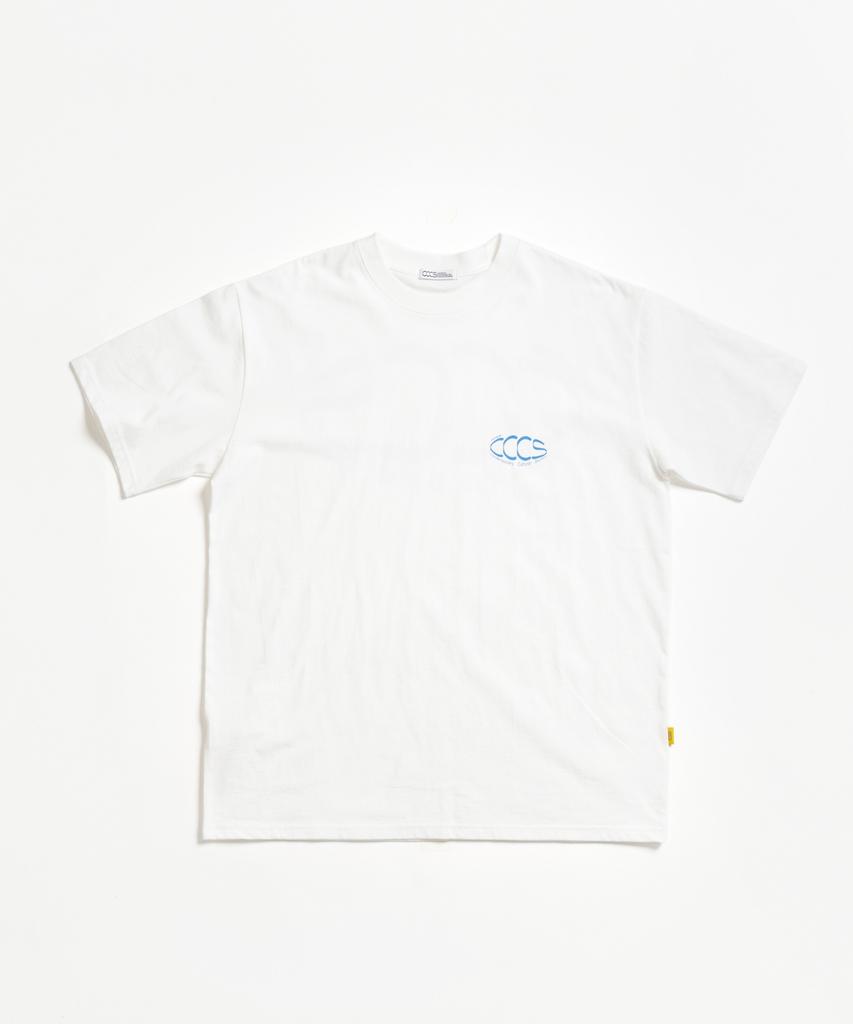 Ssississieseu White Rounded Logo T-Shirt