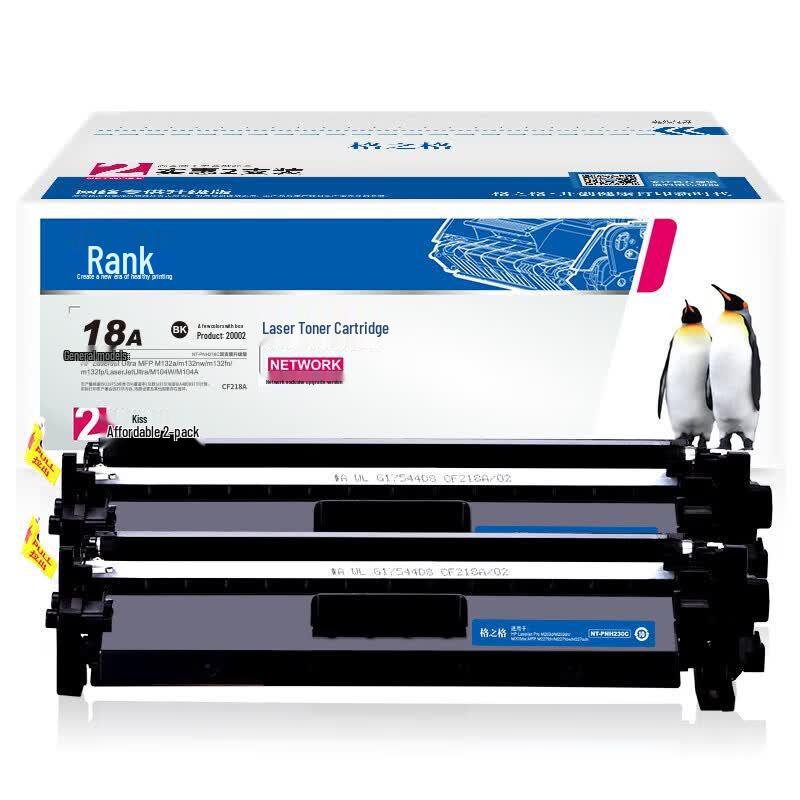 Generic CF218A Black Toner Cartridges (2-Pack, With Chip)
