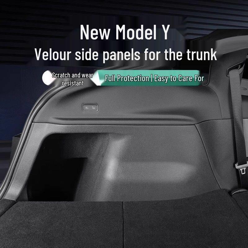 

Tesla Model Y Trunk Corner Protector Panels - Flocked Interior Accessories for Both Sides Tesla Model Y