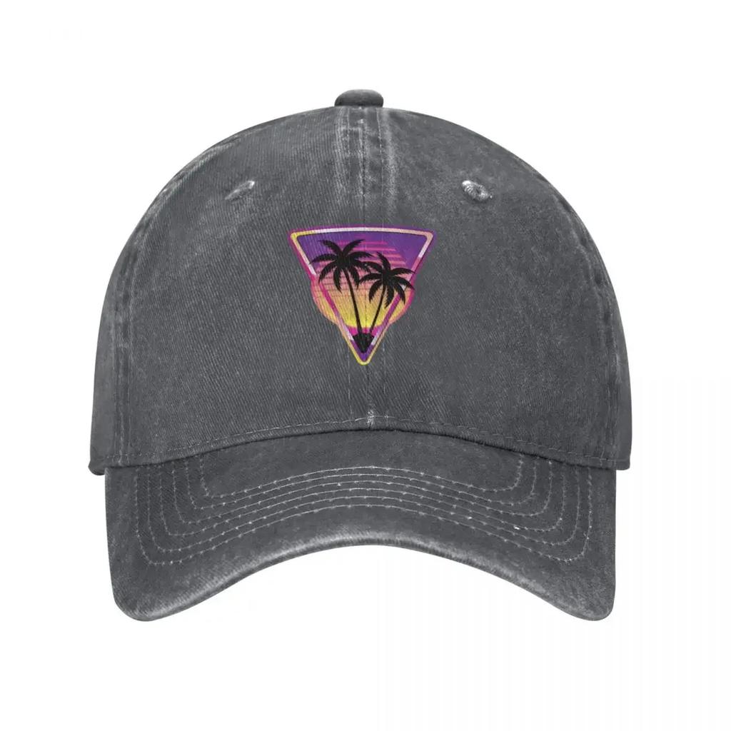 Pink Vaporwave Island Baseball Cap Hat Baseball Cap Icon Black Uv Protection Solar Hat Unisex Golf Wear Womens