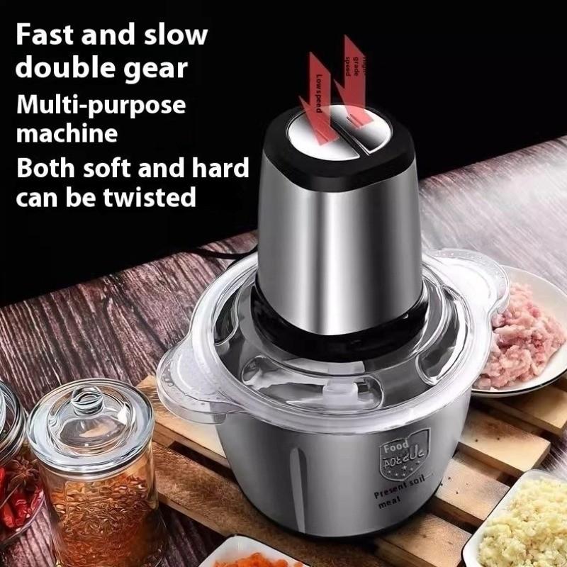2L/3L Large Capacity Electric Meat Grinder Multi-function Veg Chopper Household Stainless Steel Sausage Food Processor