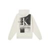 Calvin Klein Solid Color Printed Hooded Long Sleeve Sweatshirt Men sweatshirt White J30J321890-ACF