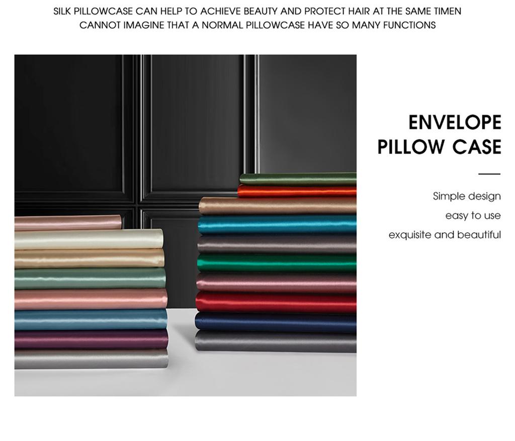 Maulbeerseide Charmeuse Seidenkissenbezug mit Lyocell-Unterseite für Haar und Haut 1 Stück Umschlagverschluss