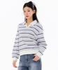 CHASECULT Women'S Striped Open Collar T-Shirt-Farg5166B0A