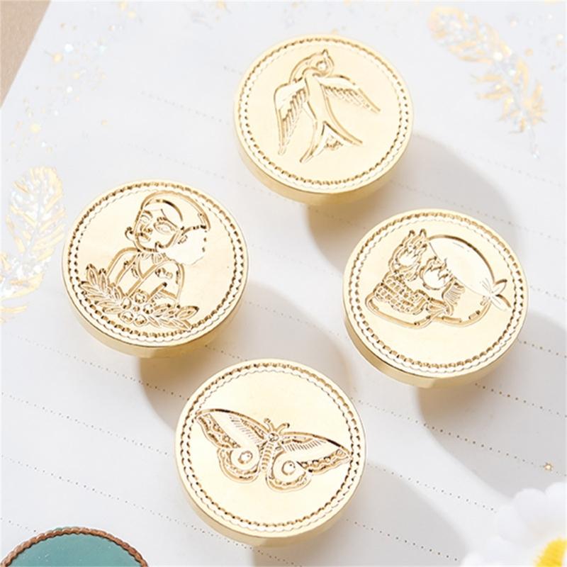 Butterfly Sealing Wax Stamp for DIY Christmas Envelopes Card Wedding Invitation Decoration Brass Swallow Wax Seal Stamp