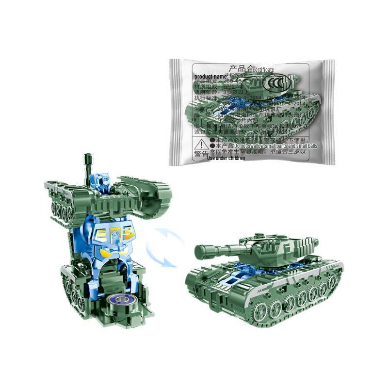Children’s DIY Mecha Tank Transforming Finger Spinner Robot - Educational Decompression Toy