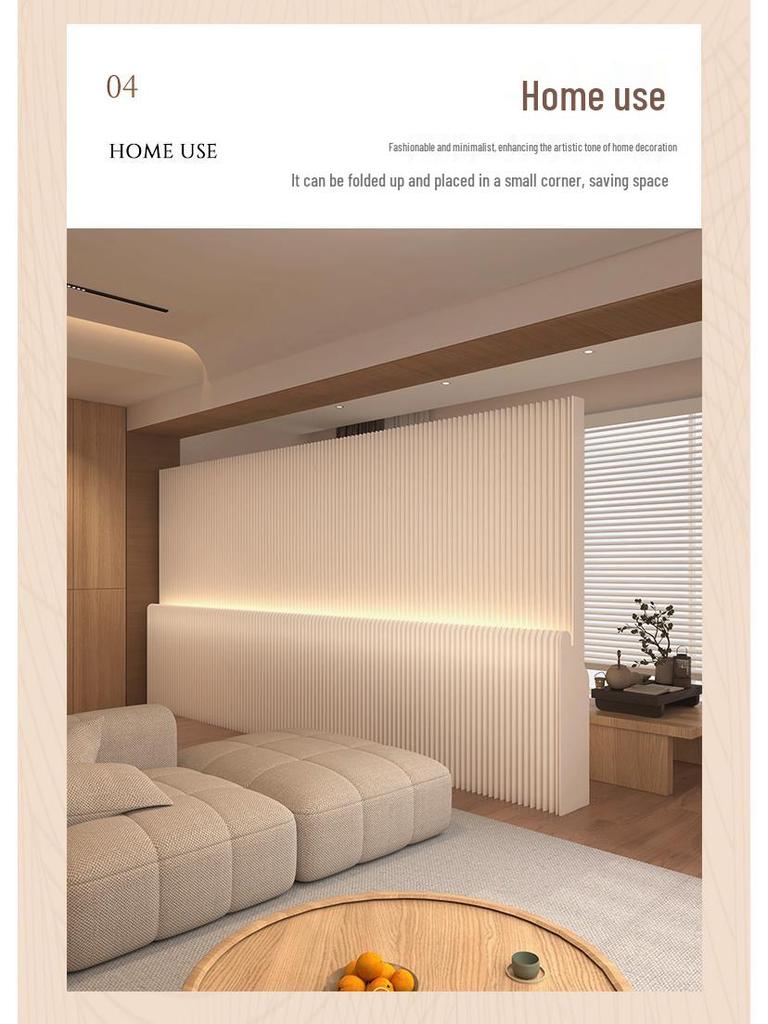 Glow Paper Folding Screen for Office, Living Room, Partition, Entryway, Rental Homes, Salons & Fences