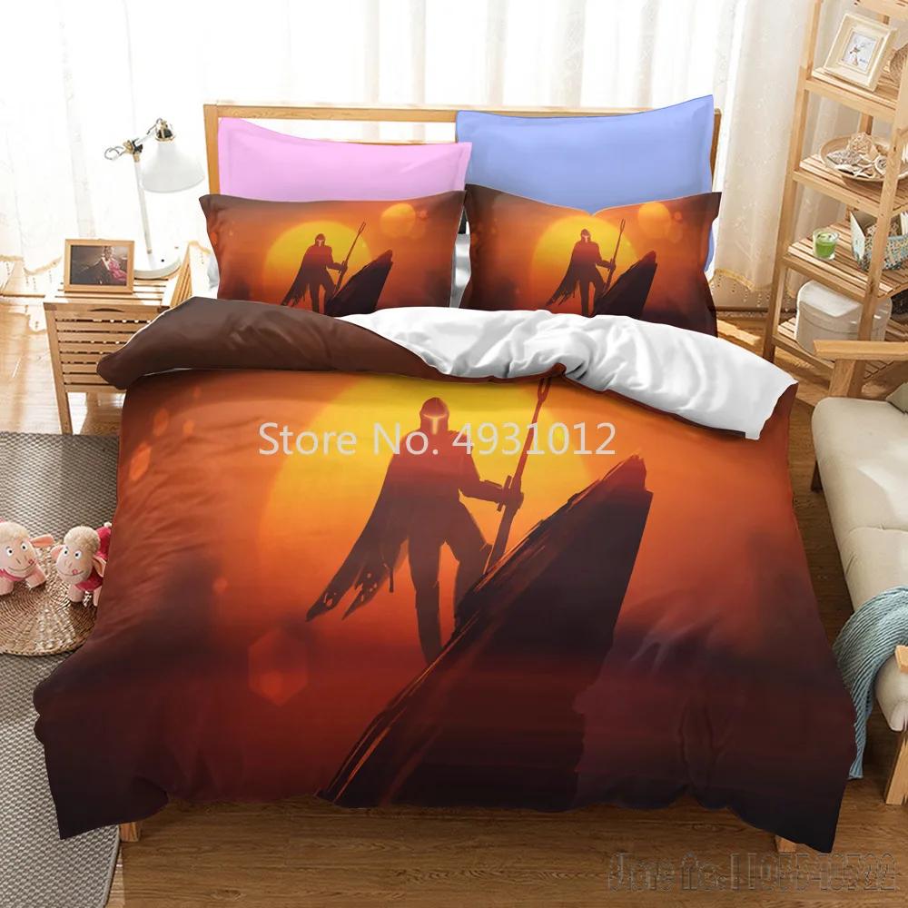 Anime 3D Printed Warrior Mandalorian Child Bedding Set Baby Duvet Cover Sets Bedclothes Twin Single King Kids Adult Gift