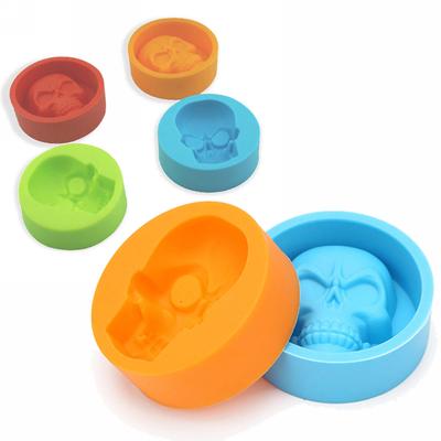 Moule en silicone 3D en forme de tête de mort pour décoration de gâteaux, fondants, chocolats, pâtisseries, fêtes, nouveauté