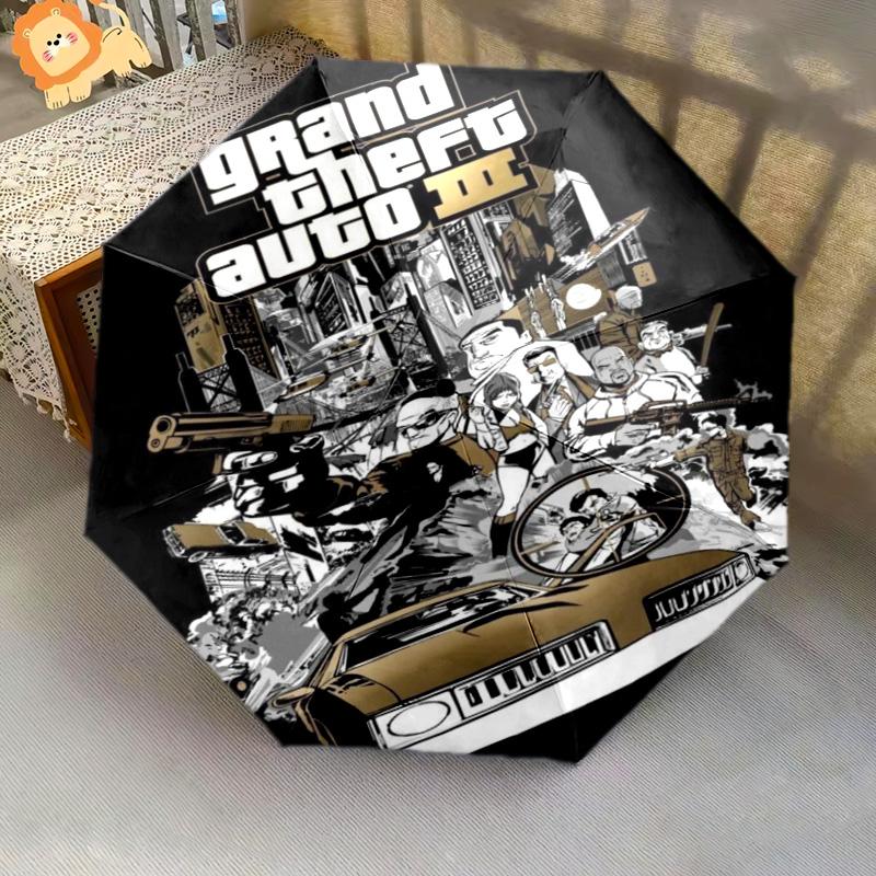 Urban Chaos Crime Folding Umbrella Suitable for All Seasons Durable Gift Outdoor Umbrella