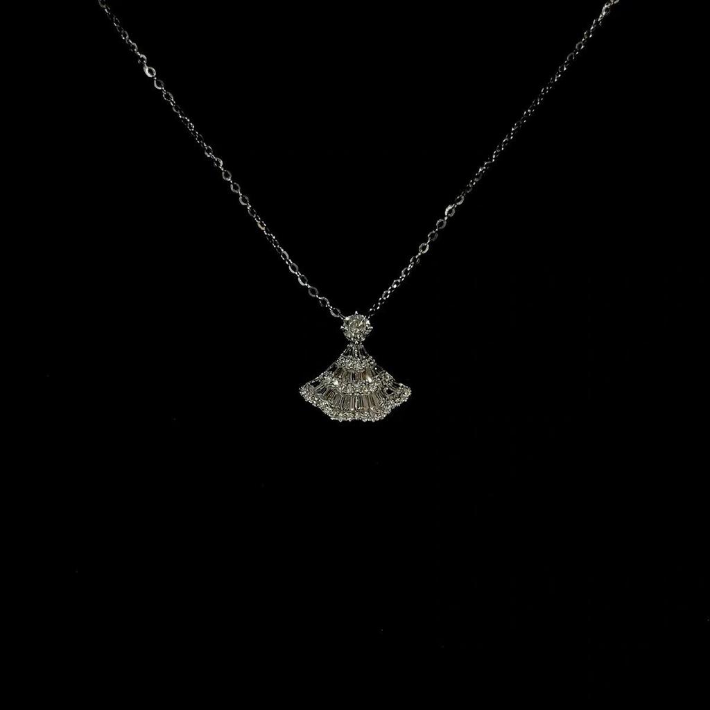 S925 Princess Skirt Hem Necklace: Luxurious, Fade-Resistant Clavicle Chain - Perfect High-End Birthday Gift for Women