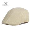 Hat men's simple light plate imitation hemp beret British retro summer breathable duck tongue forward hat in the elderly hat
