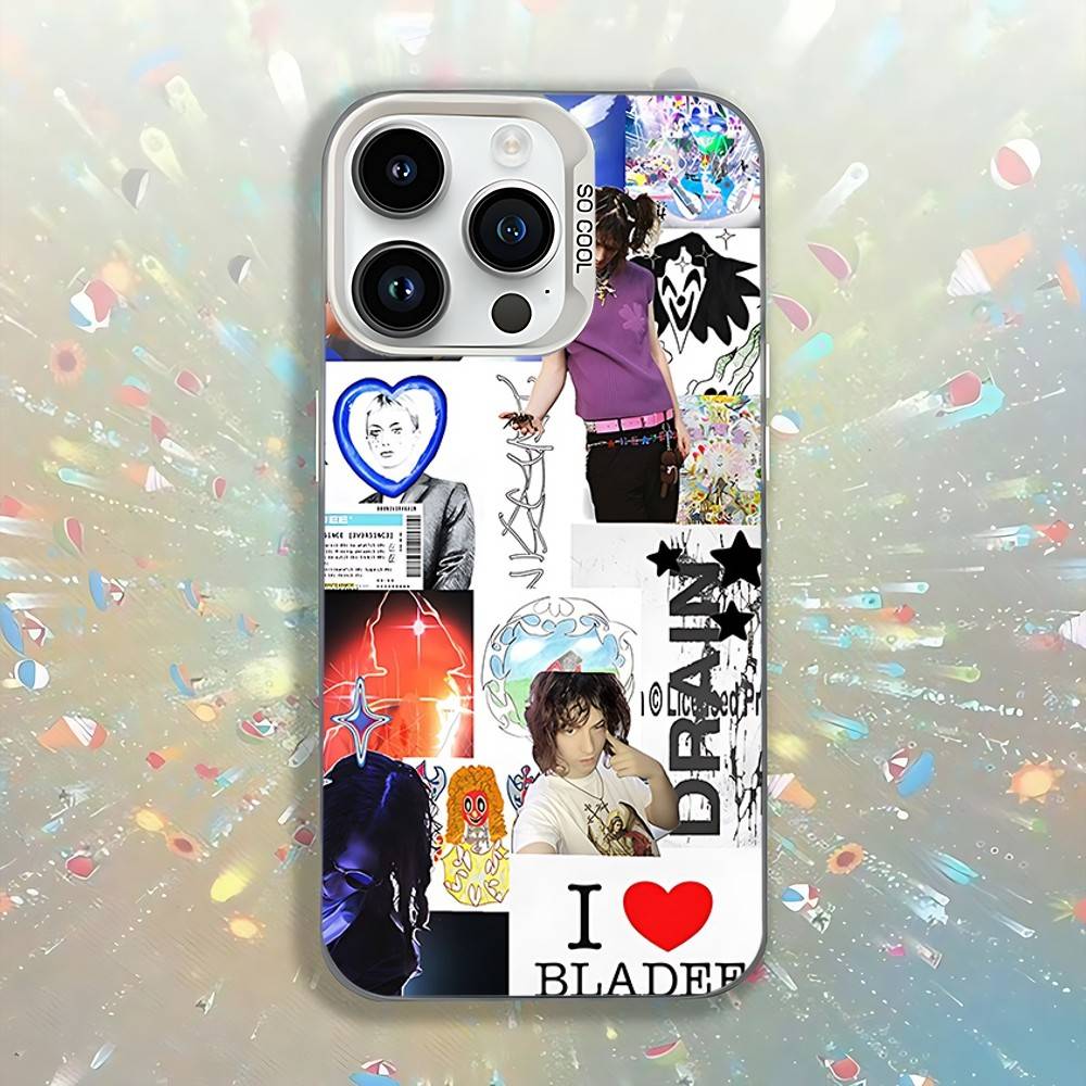 Rapper Sänger B-Bladee 333 Handyhülle IMD Weiße Farbe Schale Für IPhone 17 16 15 14 13 12 11 Pro Max Plus Pro SE Air Mini