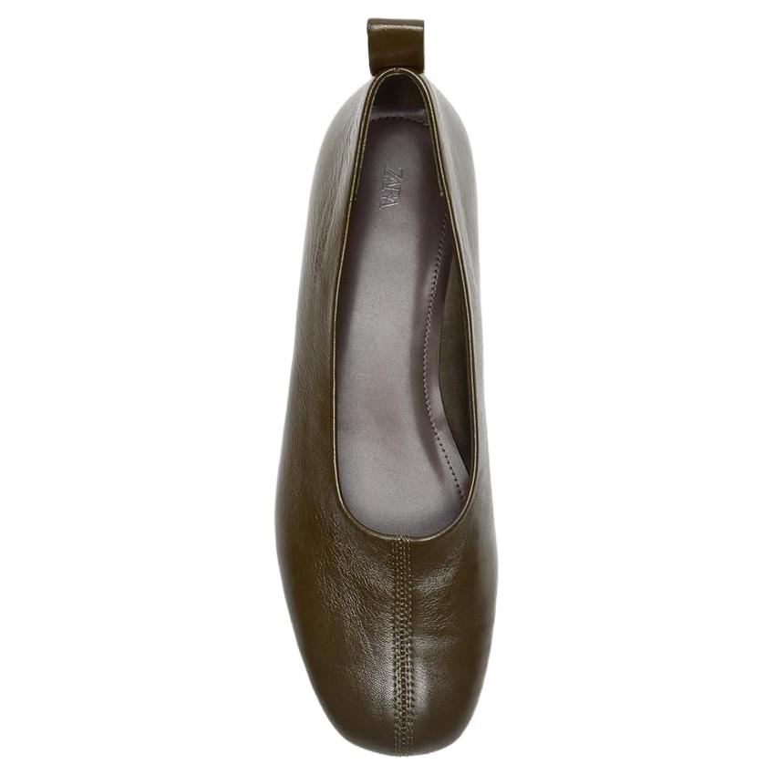 Zara Fashionable Comfortable Casual Flats Women Flats Khaki-Green 1541510032