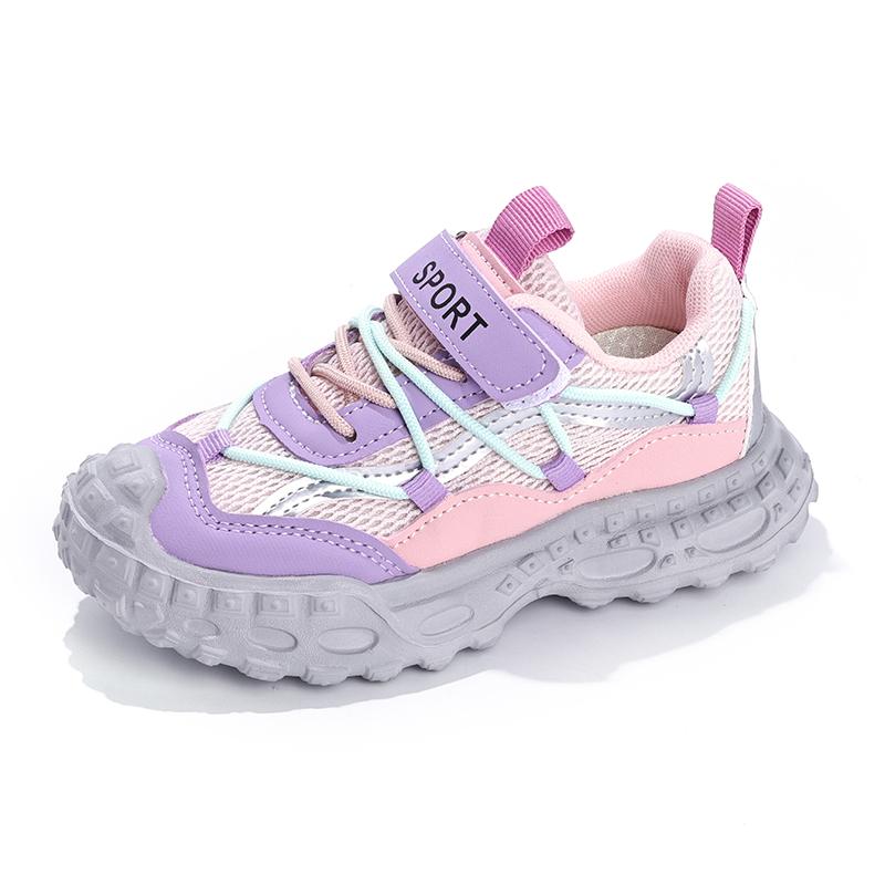 

Spring Sport Shoes For Children PU Leather Waterproof Teenager Kid s Sneakers Trend Fashion Boy s Girl s Running Shoes Sneakers 29 фіолетовий